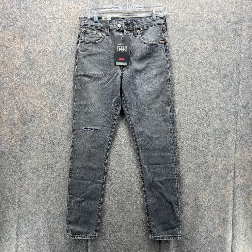 Levi's 501 Jeans Women 28x30 Ladies Gray Denim Skinny Fit High Rise Button Fly